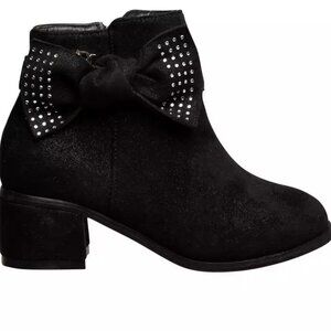 BADGLEY MISCHKA GIRLS BLACK MIRANDA ANKLE BOOTS SIZE 13 NWT